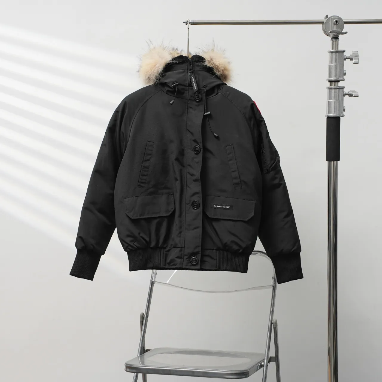P720 CANADA GOOSE丨Canada Goose 02 hooded fur collar down jacket Color: Black Size: XS-XL